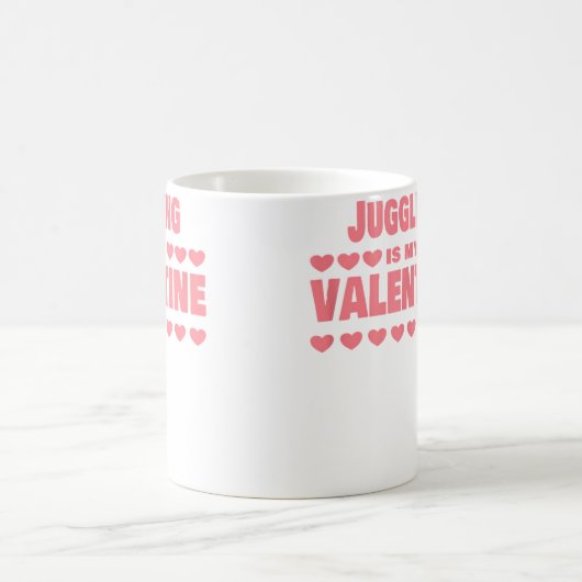 Juggling Is My Valentine Valentines Day Funny Jugg Koffiemok (Center)