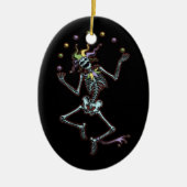 Juggling Jester Skeleton Keramisch Ornament (Voorkant)