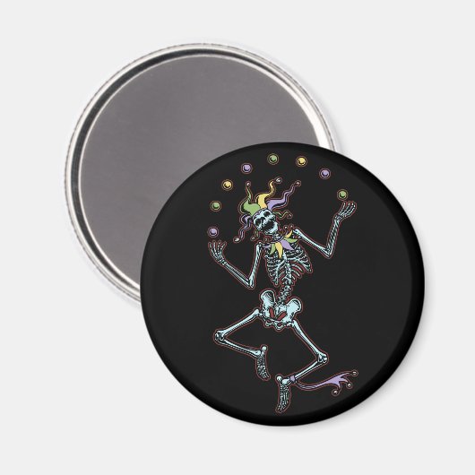 Juggling Jester Skeleton Magneet (Voorkant / Achterkant)