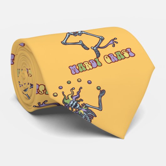 Juggling Jester Skeleton Stropdas (Opgerold)