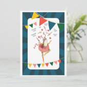 Juggling kikker bedankkaart (Staand voorkant)