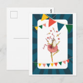 Juggling kikker briefkaart (Voorkant / Achterkant)