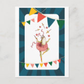 Juggling kikker briefkaart (Voorkant)