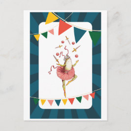 Juggling kikker briefkaart