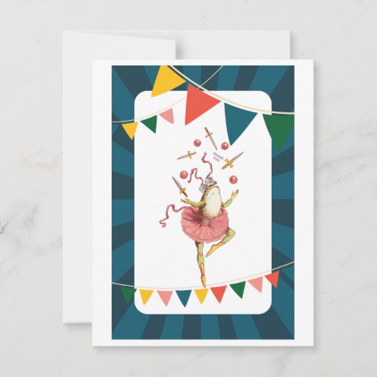 Juggling kikker notitiekaartje (Voorkant)