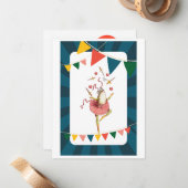 Juggling kikker notitiekaartje (Voorkant / Achterkant in situ)