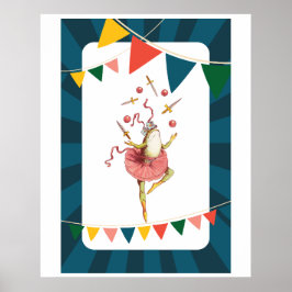 Juggling kikker poster