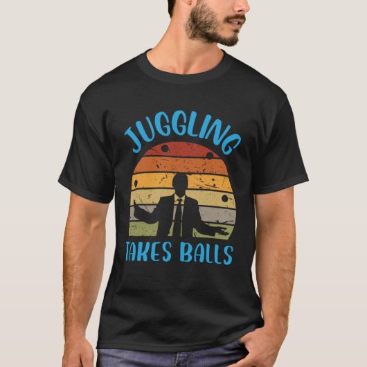 Juggling neemt een val t-shirt (Voorkant)
