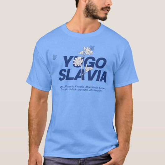 Jugoslawien Balkan Shirt mit Blumen (Voorkant)