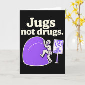Jugs Not Drugs Funny Climbing Jug Art Design  Kaart (Gele Bloem)