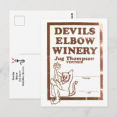 "Jug's Winery" Elbow Inn Post Kaart (Voorkant / Achterkant)