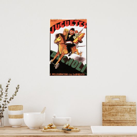 JUGUETES BIGNOLI Italiaanse Speelgoed winkel Achil Poster (Keuken)