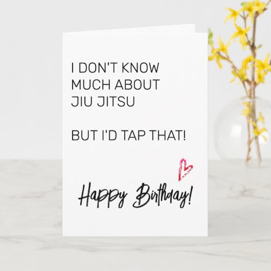 Jui Jitsu Verjaardag Kaart (Gele Bloem)
