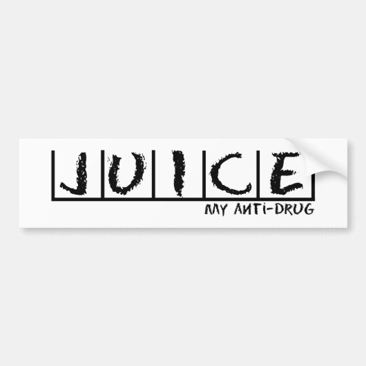 Juice Anti-Drug Bumpersticker (Voorkant)