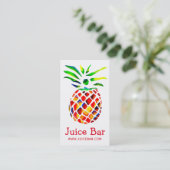 Juice Bar ananas gezondheid drinken Visitekaartje (Staand voorkant)