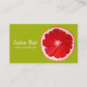 Juice Bar, groene drinken Visitekaartje (Voorkant)