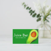 Juice Bar, groene drinken Visitekaartje (Staand voorkant)
