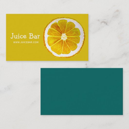 Juice Bar, groene drinken Visitekaartje (Voorkant / Achterkant)
