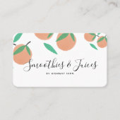Juice Bar, met de hand getrokken Sinaasappels Bota Visitekaartje (Voorkant)