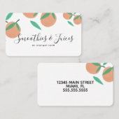 Juice Bar, met de hand getrokken Sinaasappels Bota Visitekaartje (Voorkant / Achterkant)