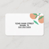 Juice Bar, met de hand getrokken Sinaasappels Bota Visitekaartje (Achterkant)