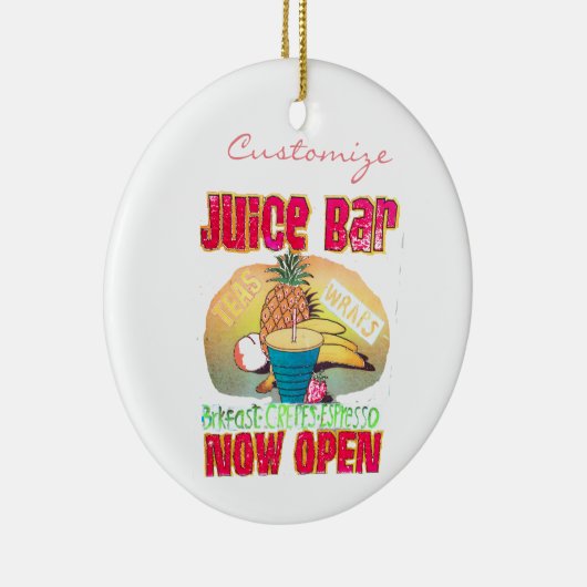 Juice Bar Sign Thunder_Cove Keramisch Ornament (Rechts)