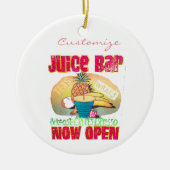 Juice Bar Sign Thunder_Cove Keramisch Ornament (Voorkant)