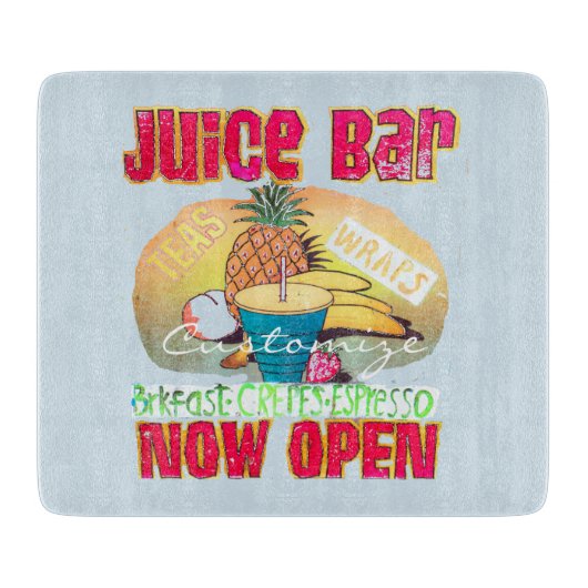 Juice Bar Sign Thunder_Cove Snijplank (Voorkant)