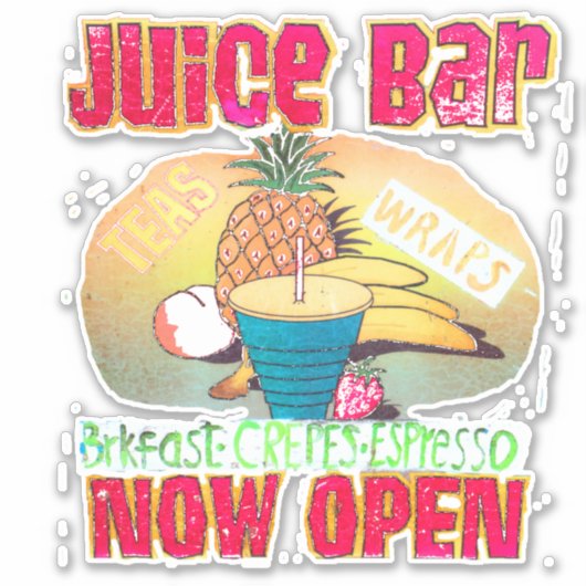Juice Bar Sign Thunder_Cove Sticker (Voorkant)