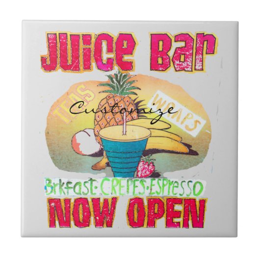 Juice Bar Sign Thunder_Cove Tegeltje (Voorkant)
