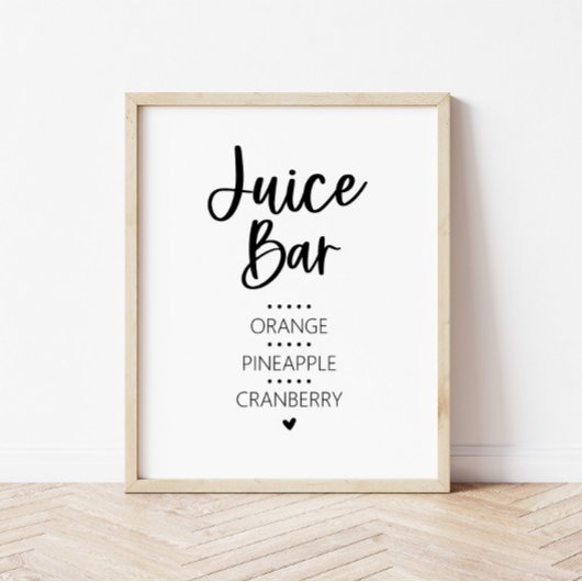 Juice Bar-teken Poster
