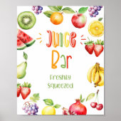 Juice bar Twee-tit frutti verjaardag Poster (Voorkant)