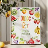 Juice bar Twee-tit frutti verjaardag Poster