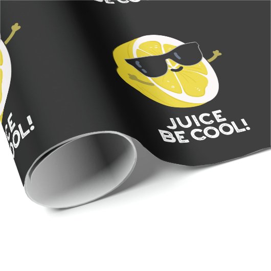 Juice be Cool Funny Fruit Pun Dark BG Cadeaupapier (Rol Hoek)