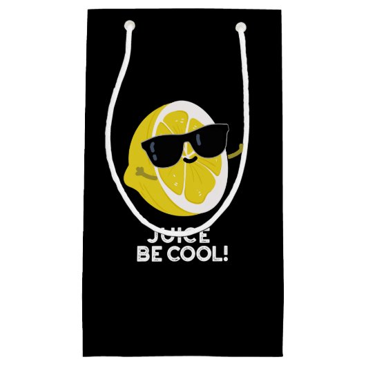 Juice be Cool Funny Fruit Pun Dark BG Klein Cadeauzakje (Voorkant)