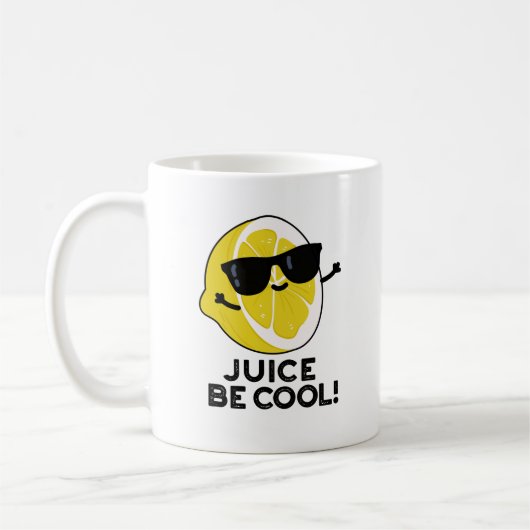 Juice be Cool Funny Fruit Pun Koffiemok (Links)