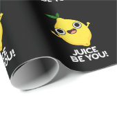 Juice be you Funny Positive Lemon Pun Dark BG Cadeaupapier (Rol Hoek)