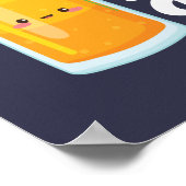 Juice be Yourself Funny Oranje Juice Lover Puns Poster (Hoek)