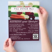 Juice Blend, Juice Bar Adverteren Flyer (Hand)