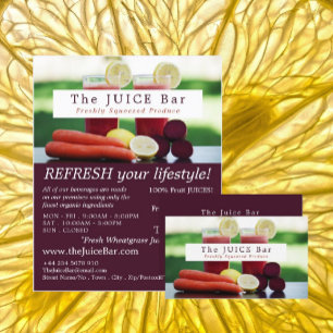 Juice Blend, Juice Bar Adverteren Flyer