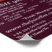 Juice Blend, Juice Bar Adverteren Poster (Hoek)