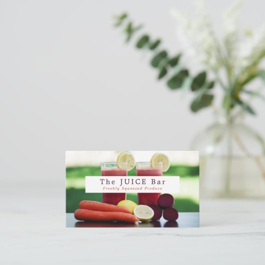 Juice Blend, Juice Bar Visitekaartje (Staand voorkant)