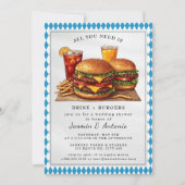 Juice en Burgers Uitnodiging (Voorkant)