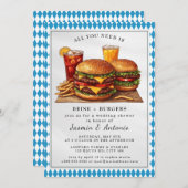 Juice en Burgers Uitnodiging (Voorkant / Achterkant)