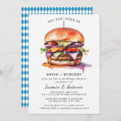 Juice en Burgers Uitnodiging (Voorkant / Achterkant)