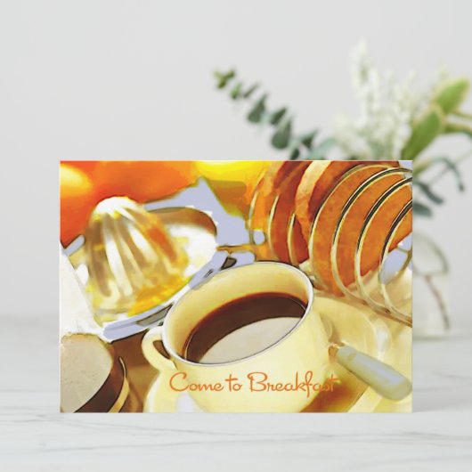 Juice en Java Kom naar Breakfast Kaart (Staand voorkant)