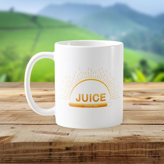 Juice Good Day Orange Yellow Mug Koffiemok