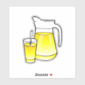 Juice jug en glazen tumbler sticker (Vel)
