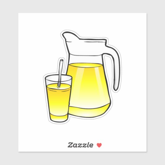 Juice jug en glazen tumbler sticker (Vel)