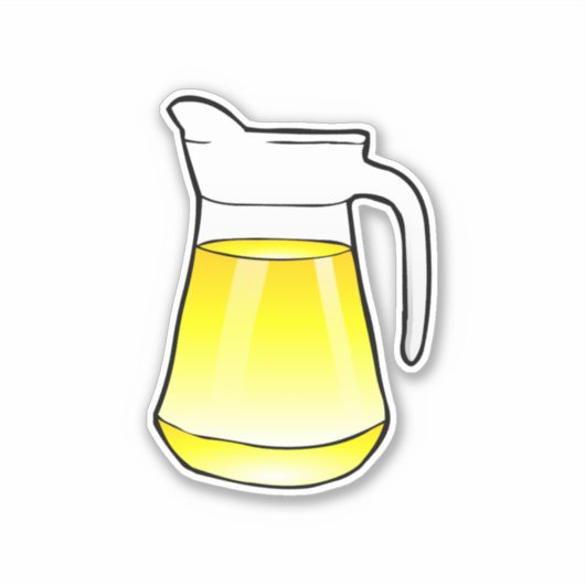 Juice jug met limonade sticker (Voorkant)